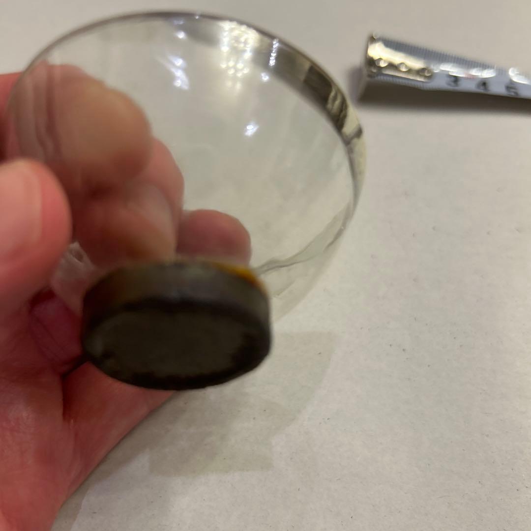 【値引き】大正ガラス　盃　お猪口　吹きガラス　気泡ガラス　クリアガラス　蔵出し