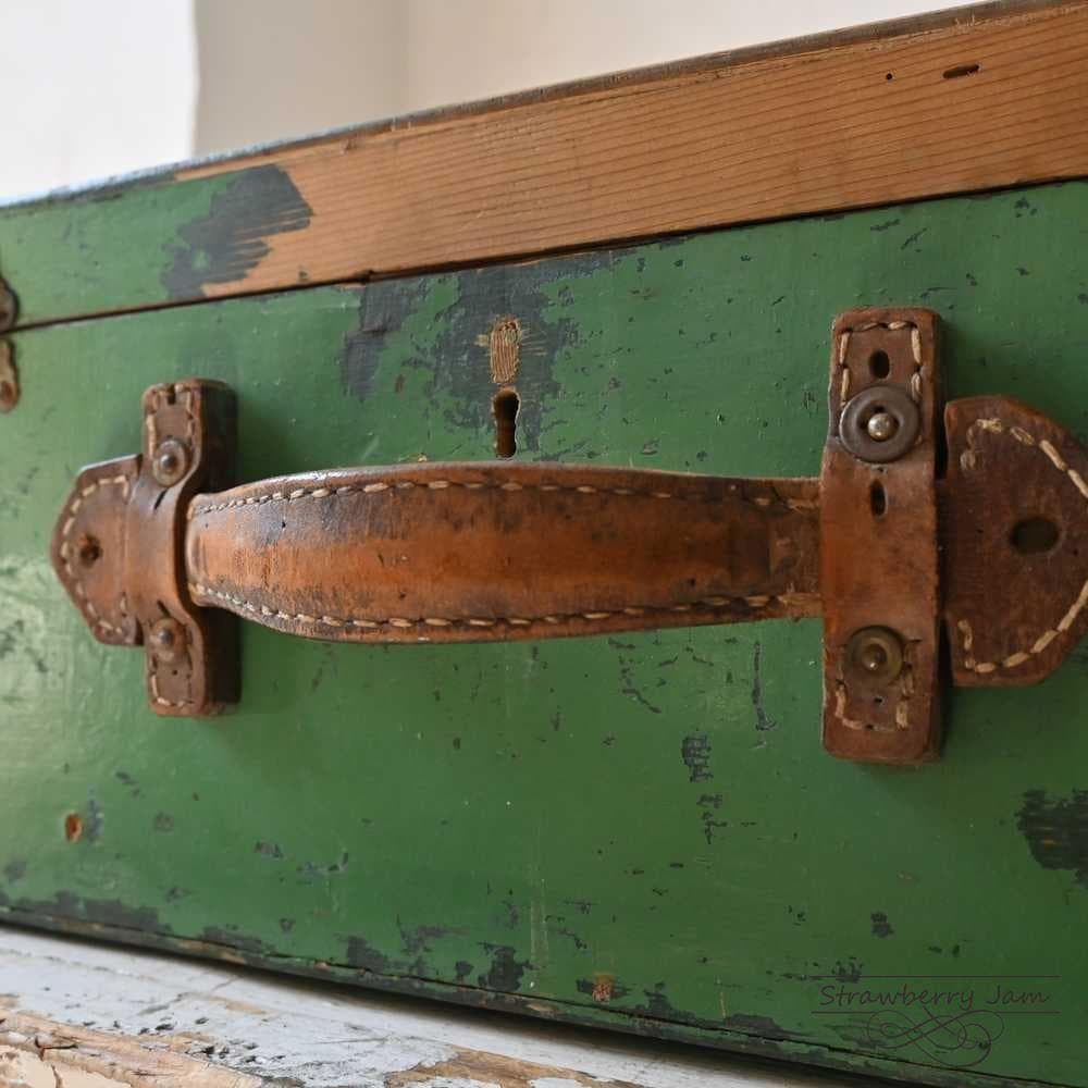 L3612-33 英国アンティーク トランク レザー 収納 かばん イギリス軍