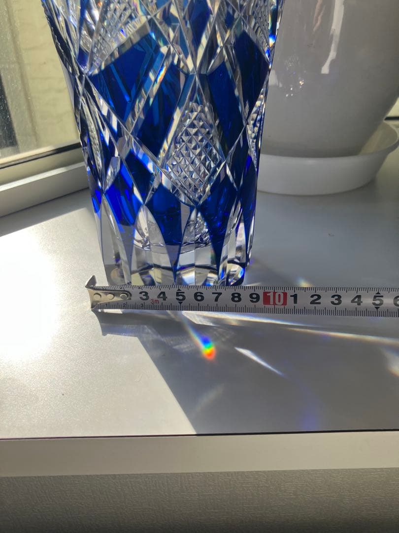 昭和レトロ 江戸切子 花器 花瓶