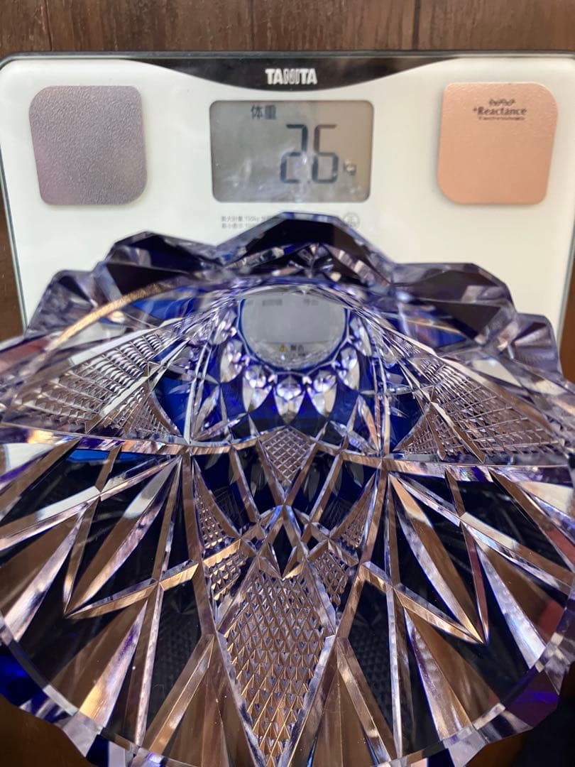 昭和レトロ 江戸切子 花器 花瓶