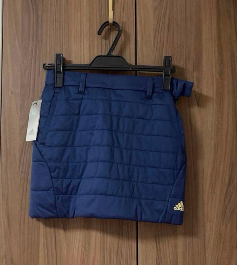 新品✨アディダスゴルフ　現行　長袖中わたジャケット　スカート ネイビー　S