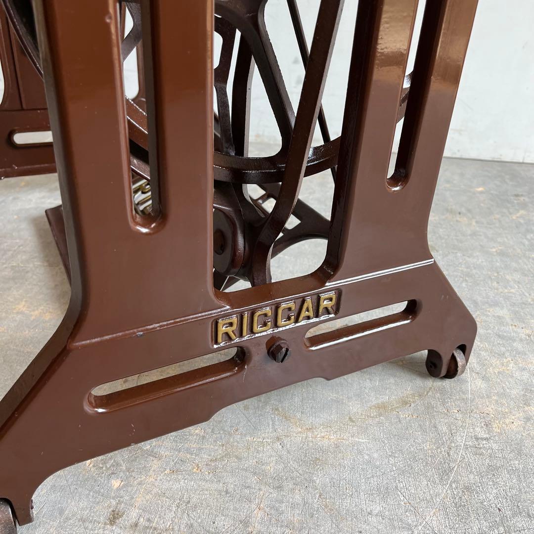 アンティーク ミシン脚 リメイク テーブル 欅 古材 一枚板 レトロ z590