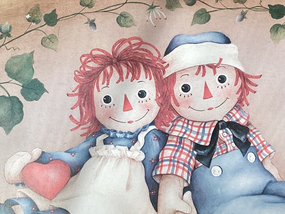 ラガディ・アン&アンディ　カントリー雑貨　収納棚　アンティーク　トールペイント風