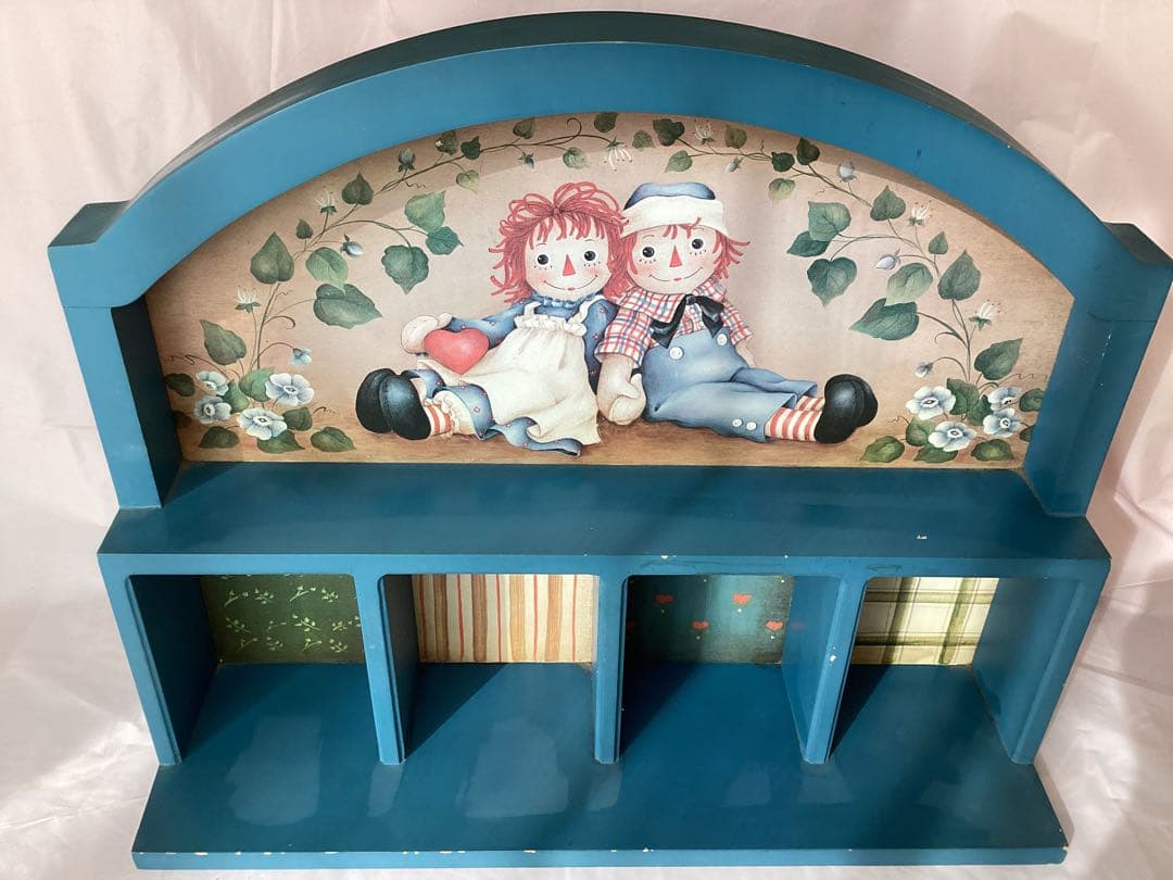 ラガディ・アン&アンディ　カントリー雑貨　収納棚　アンティーク　トールペイント風