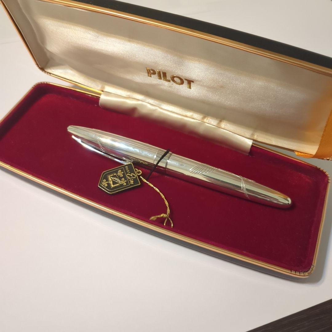パイロット　シルバーン　鶴　硬　細字　18金750