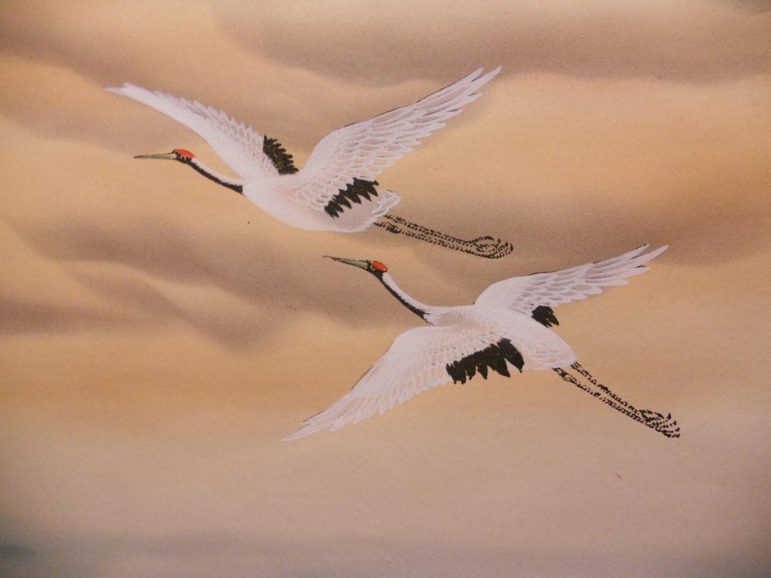 掛け軸 鉄堂 赤富士夫婦岩 絹本 希少 軸装 茶道具 掛軸 美品 です。