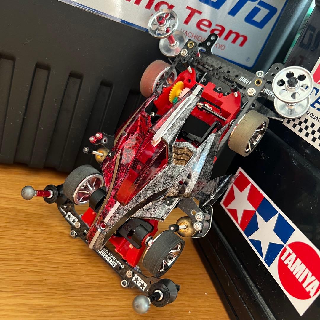 ■激レア　ミニ四駆　完成品　加工　アバンテ　仮面ライダーダブル　ヒート・メタル風