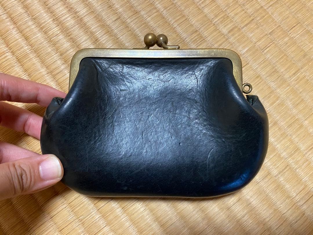 N25 がま口財布　ブラック