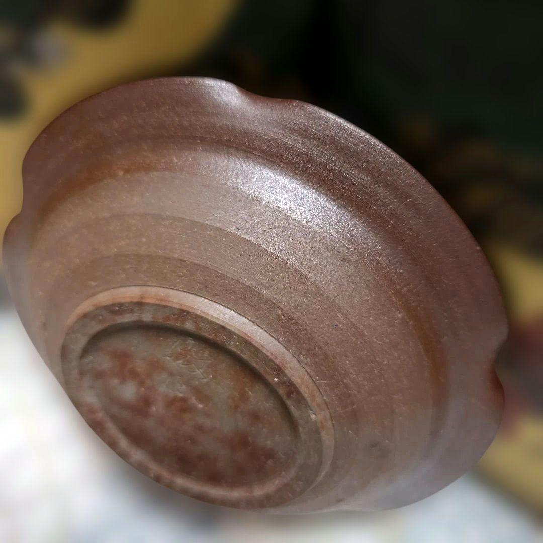 ご購入者様ご確認用　備前焼　木村微風作　花型平小鉢　菓子皿　深皿