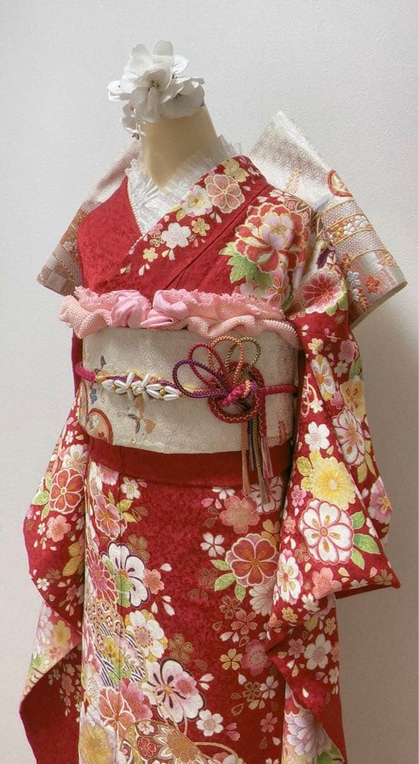 美品　振袖6点セット　成人式　振袖　正絹　袋帯 19