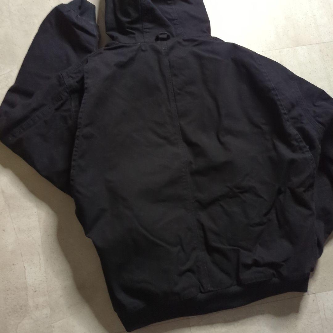 BLUE MOUNTAINフルジップダック地アクティブジャケット中綿ペンキ汚れ黒