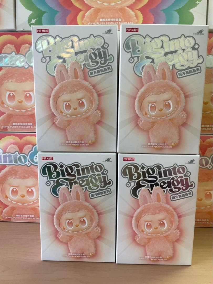 ⭐️【正規品】4ピース ラブブ ポップマート ぬいぐるみ LABUBU エナジー