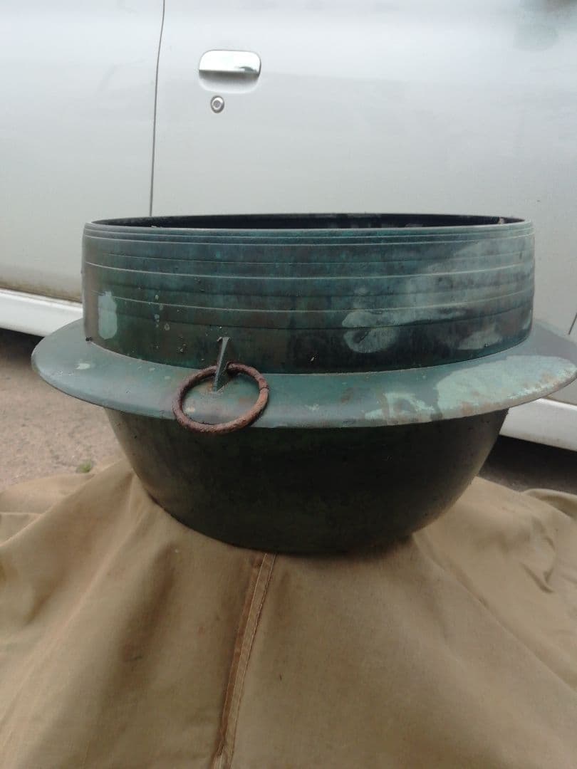 ♪昔の大型銅製 羽釜　13キロ