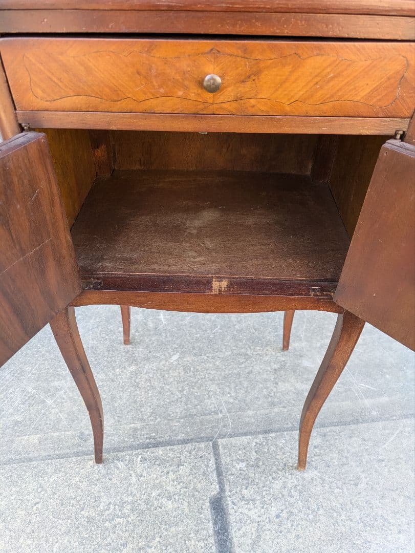 19世紀　フランス　アラビア文茶釉台付鉢　アンティーク花台