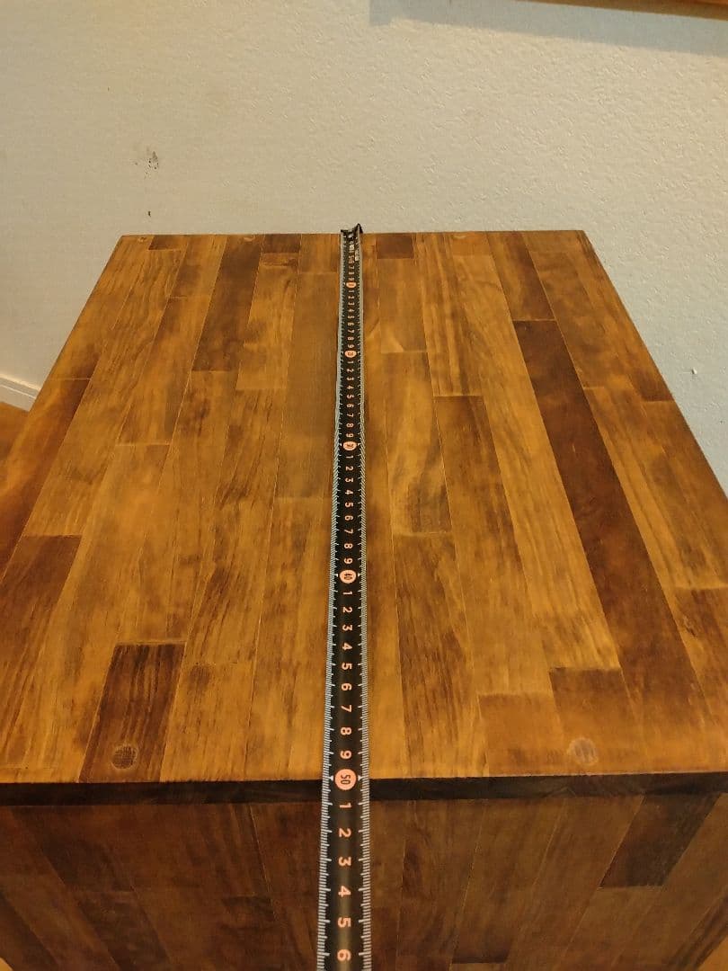 木製　ハンドメイド　オーダー　コの字　ワトコオイル　踏み台　サイドテーブル水槽台