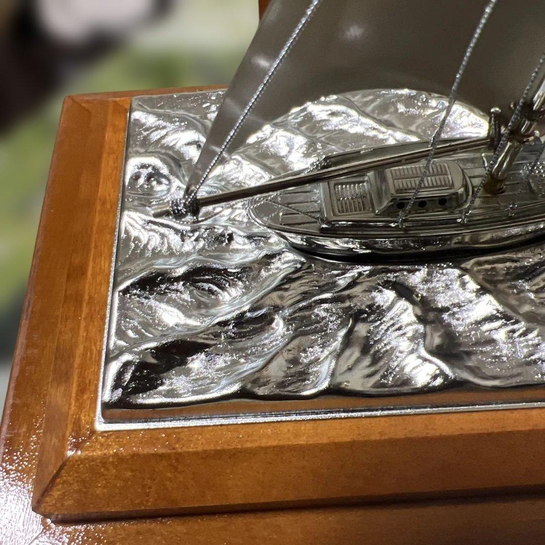 銀製　ヨット置物　シルバー