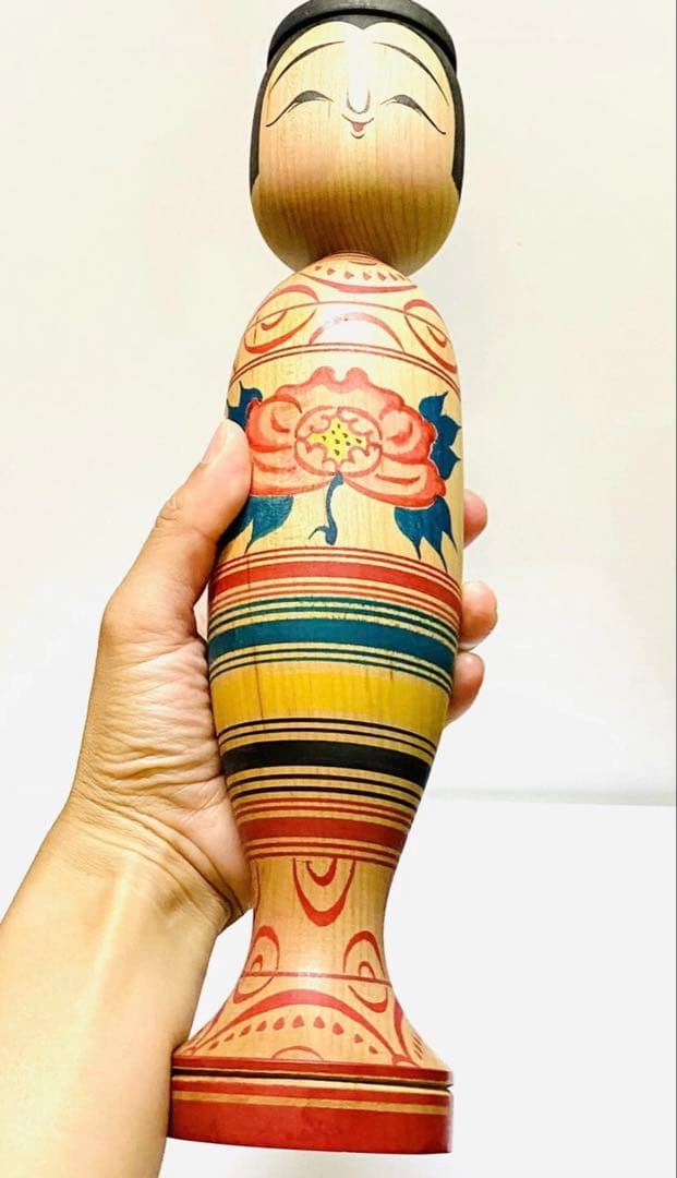 中古　こけし　希少　日本　レア　人形　木製　伝統　盛みつを　コレクション　GG