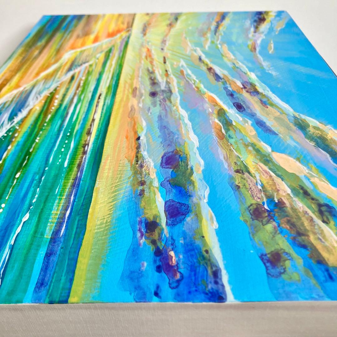 sunrise＊大きめ絵画　原画　風景画　海　空　朝日　夕日　キレイ　沖縄