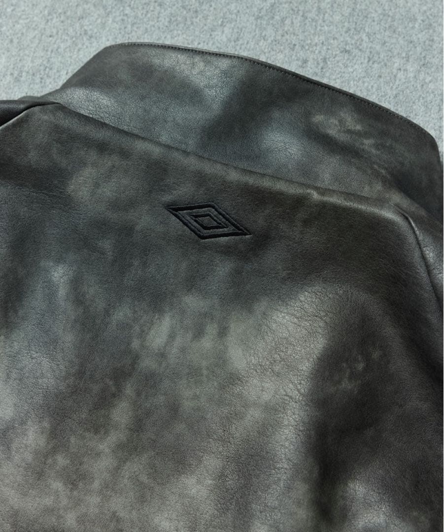 レン Leatherette Stand Collar Blouson
