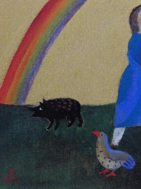 小杉小二郎、【聖書物語】、希少な画集画、新品高級額・額装付