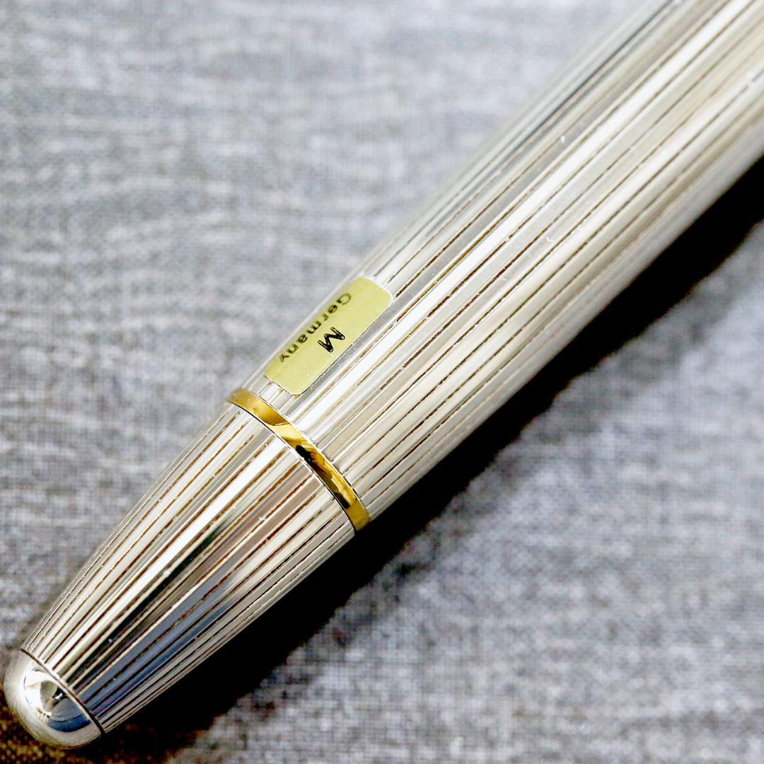 【美品】モンブラン 万年筆 １４６８ ソリテール シルバー ９２５ 送料込み