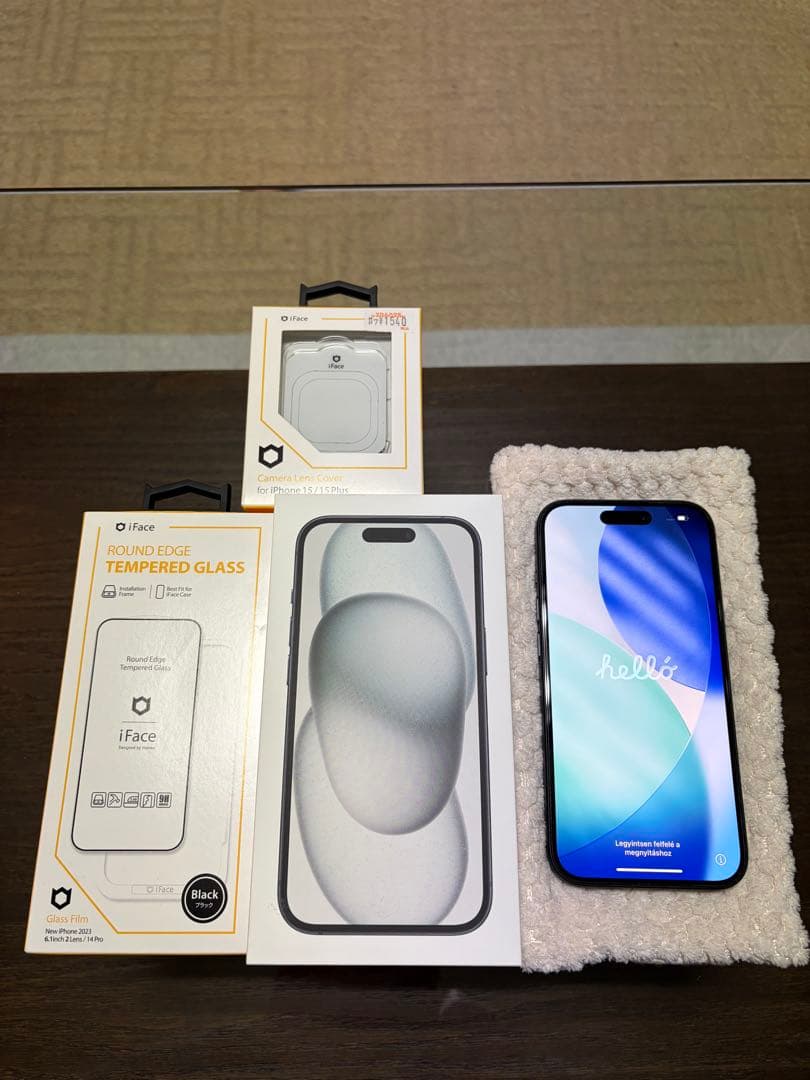 【美品】iPhone15 128GB SIMフリー ブラック 90% 付属品付