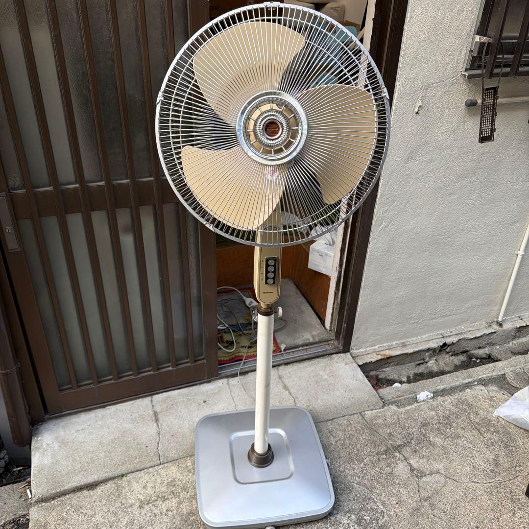 レトロ National 松下電器 40センチ スタンド 扇風機 キャスター付