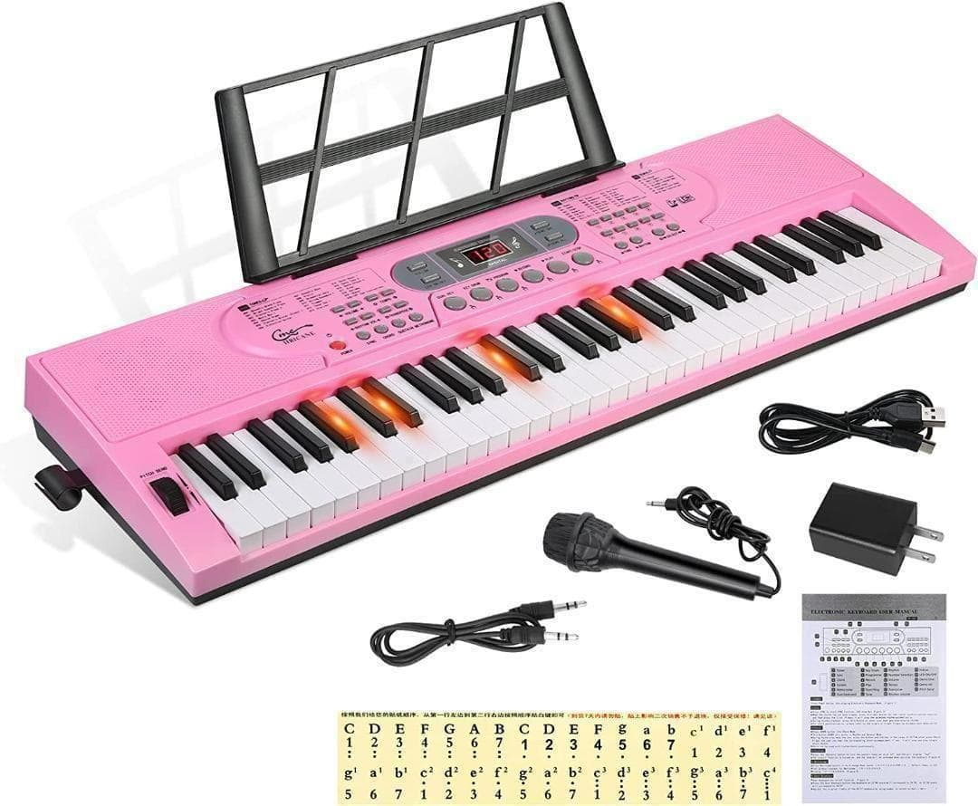【M1953-114-80】キーボード ピアノ 電子ピアノ 61鍵盤