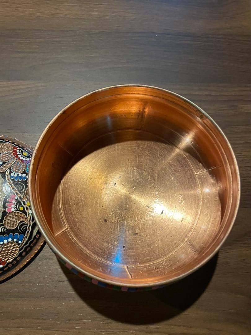 イラン現地購入・伝統工芸品・銅製トレーセット
