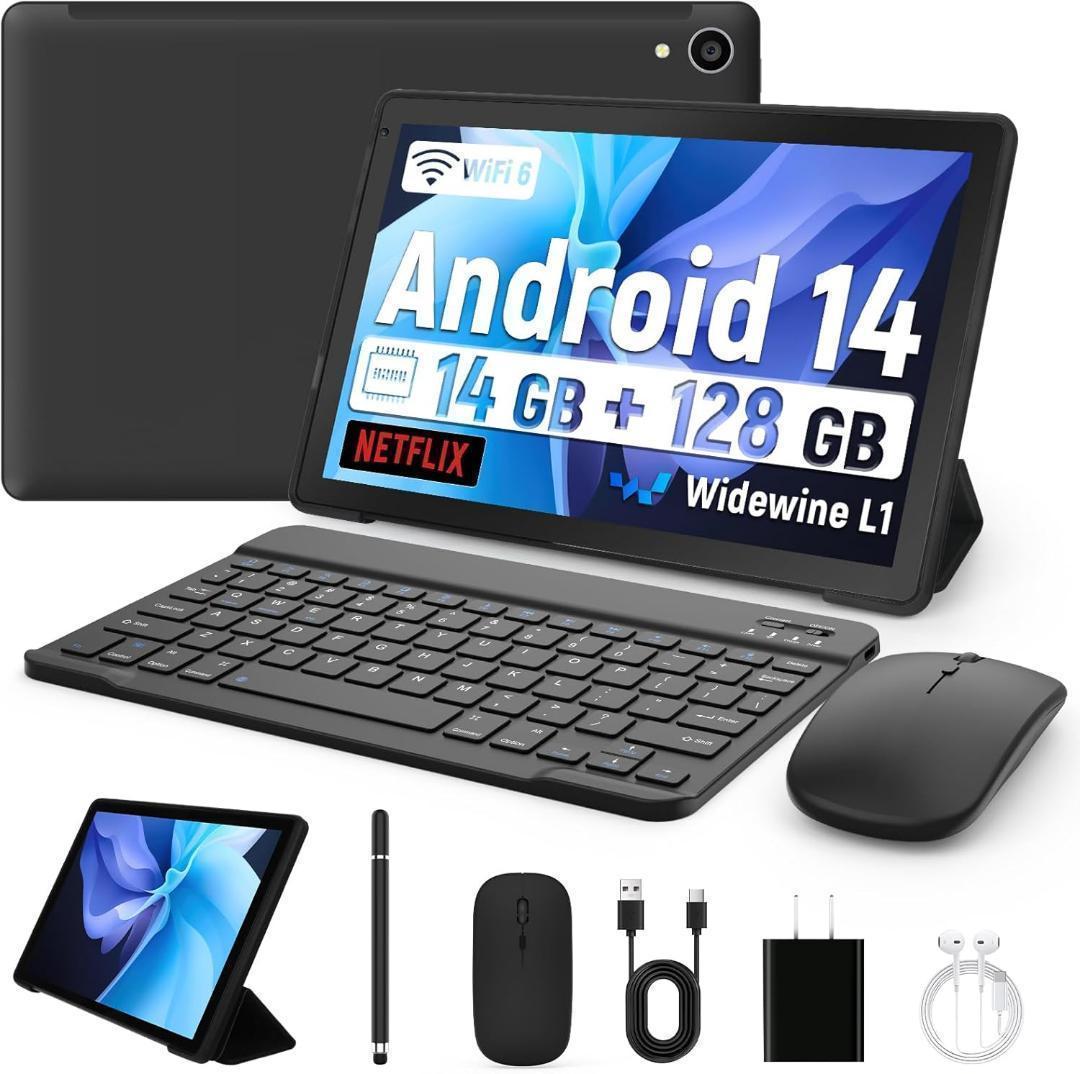ラスト１点‼️タブレット 10インチ Android 14 パソコン　マウス付き
