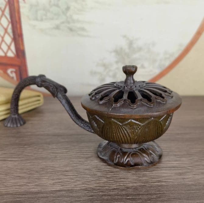 銅器 香炉 風水グッズ 小物 装飾品 工芸品 美術品 置物