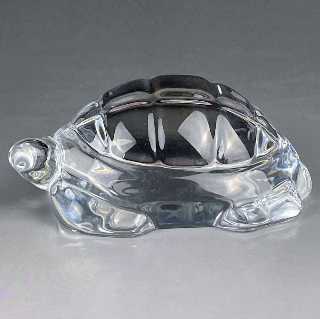 バカラ 亀 かめ カメ クリスタル 置物 ぺーパーウェイト オブジェ