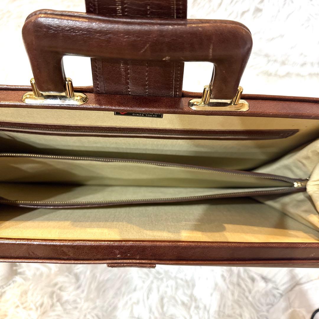 GINZA TANIZAWA 銀座タニザワ ダレスバッグ ビジネスバッグ 本革