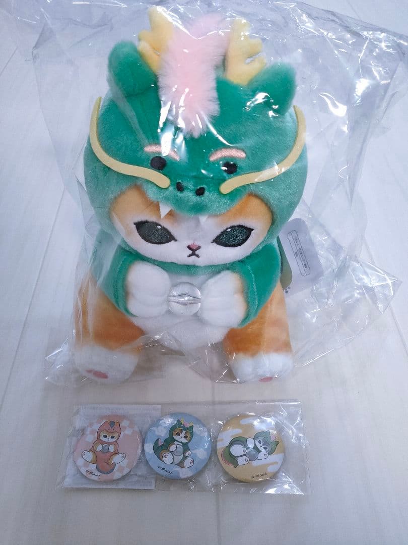 モフサンド mofusand ハッピーバッグ 辰ぬいぐるみ＆缶バッジ