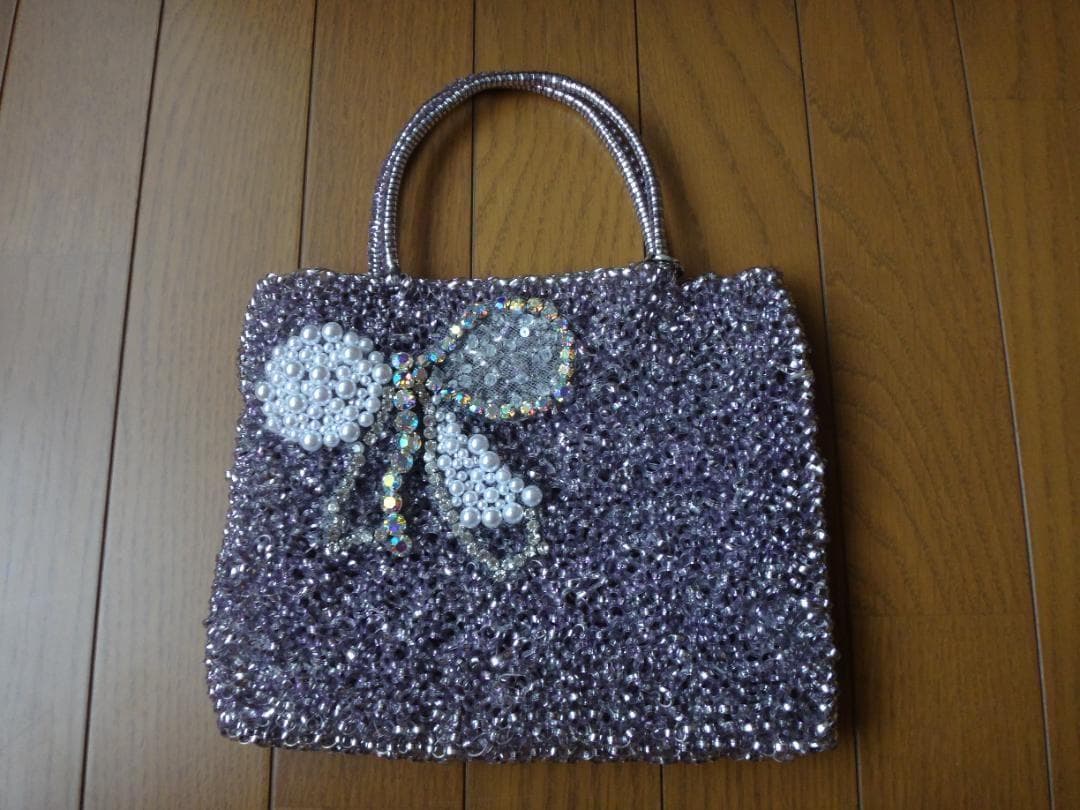 アンテプリマ　ワイヤーバッグ　キラキラリボン