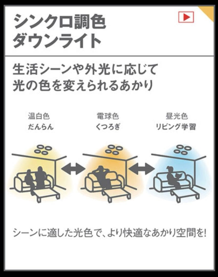 Panasonic LED照明器具 ダウンライト 125φ シンクロ調色調光 4