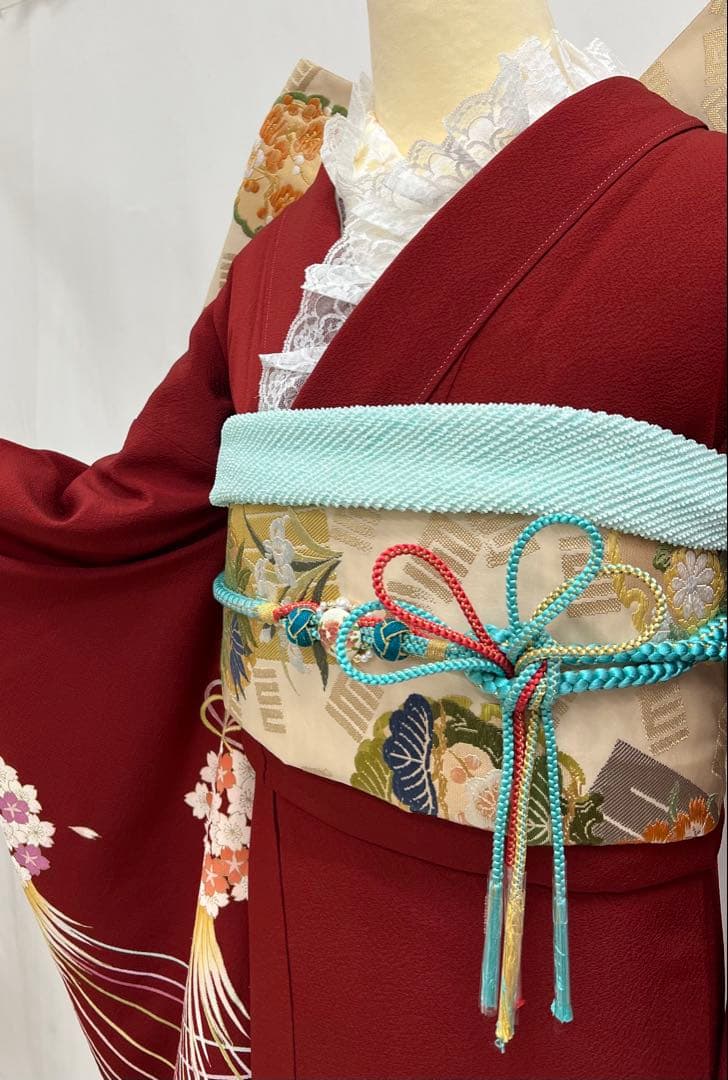 パーティー　成人式　振り袖　フルセット　長襦袢付　金彩加工　530