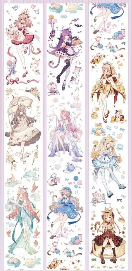 ✩再販✩J43＃猫咪少女(PET)野葵 切り売り海外人物マステ女の子ネコ耳