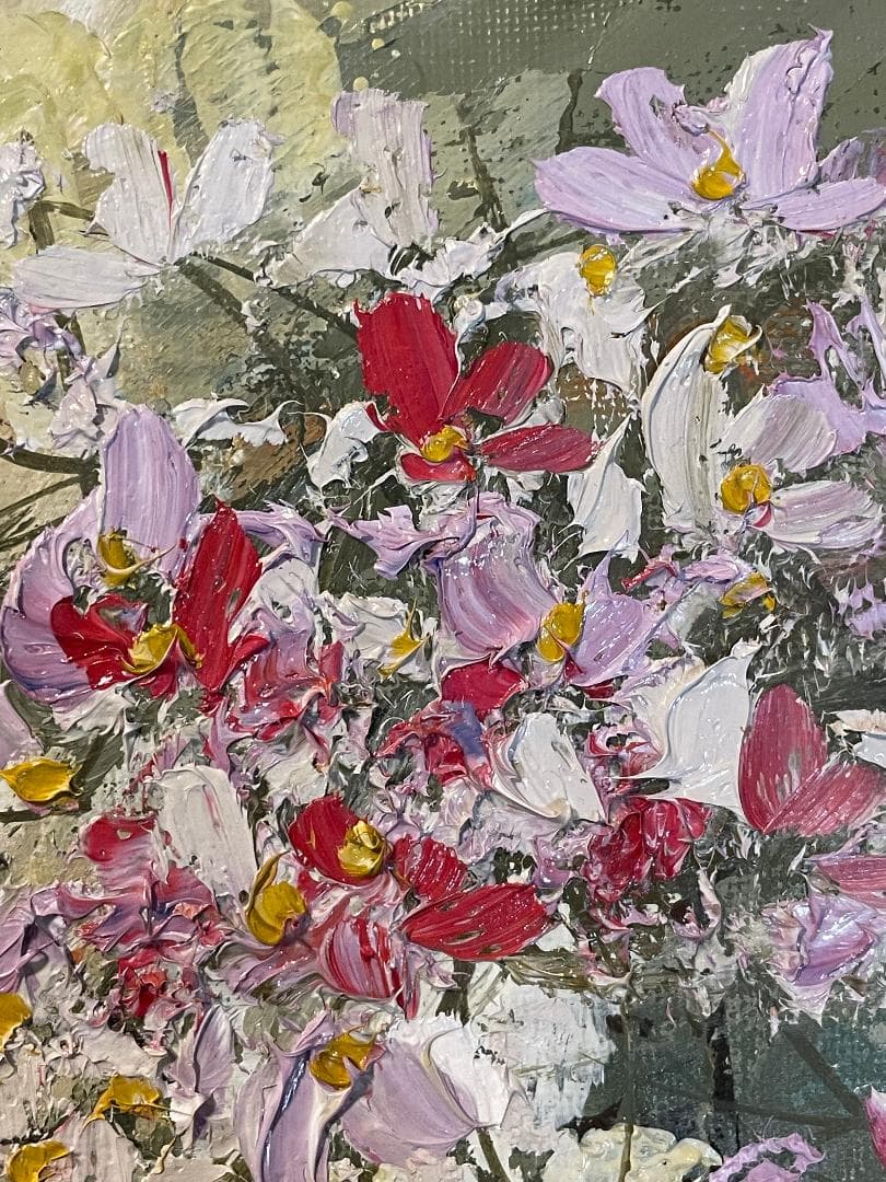 h*7様 「真作」池田秀郎「果実と花」静物画　油彩画　額装　サイン有り　F8号