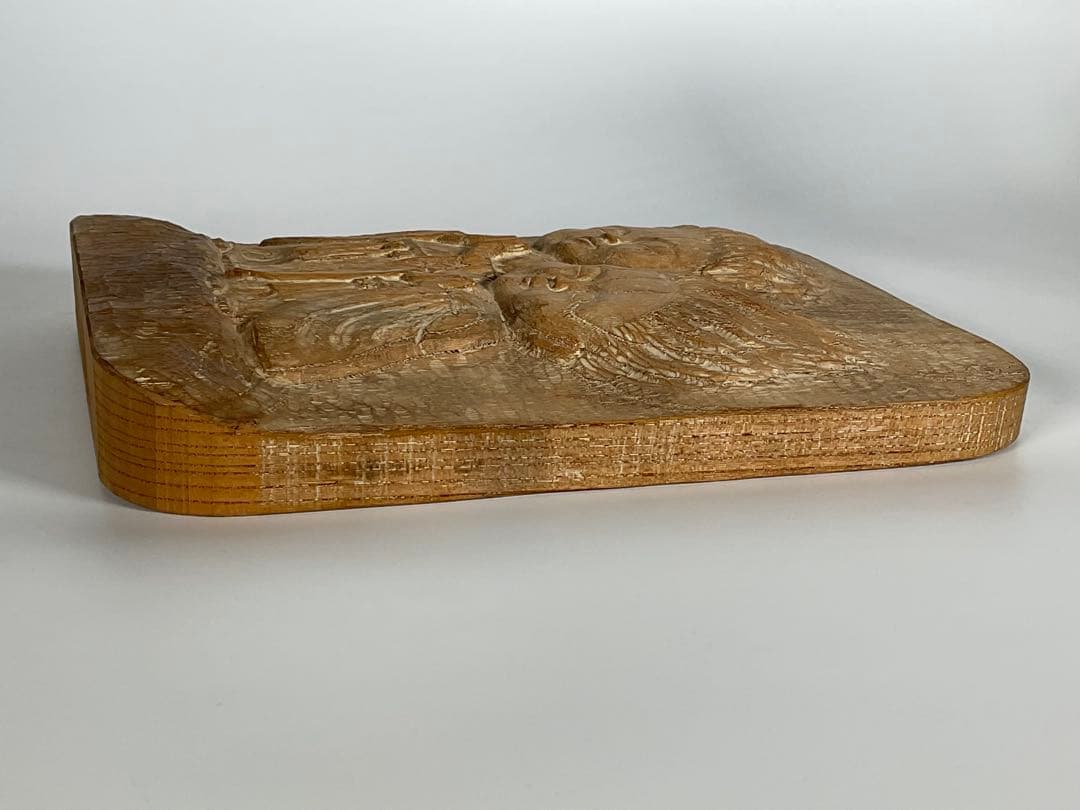 彫刻家　牧田善晴　ふたりの童子　祈り　木彫　一刀彫　長野県