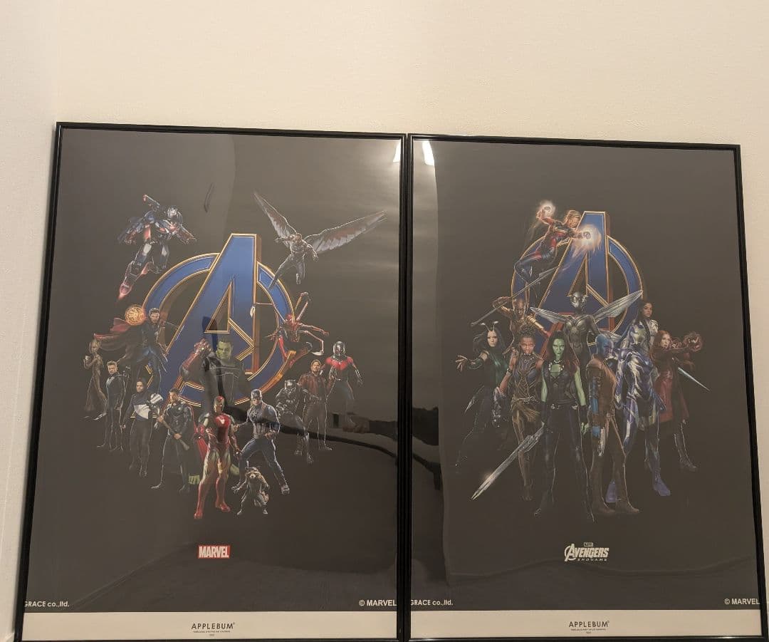 APPLEBUM MARVEL　限定コラボ A1ポスター　額縁付　2枚セット