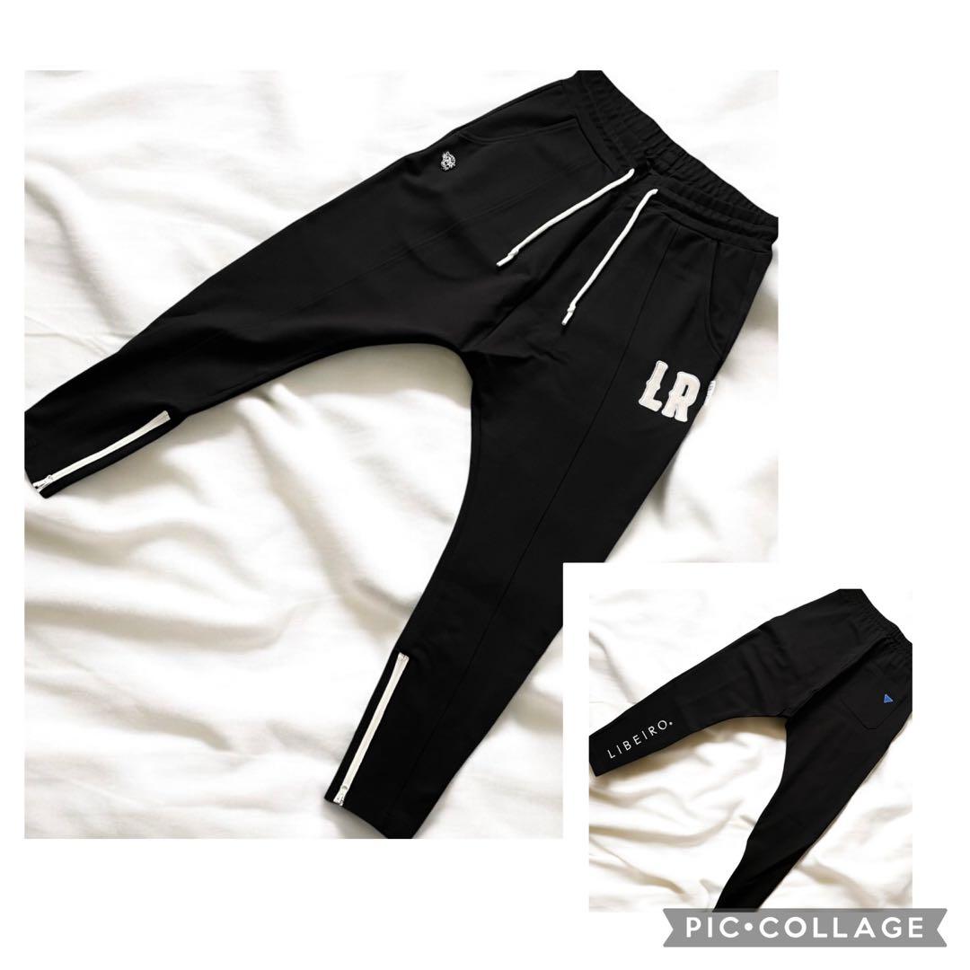 レア 美品 Libeiro スウェット サルエル ジョガーパンツ レザーパッチ