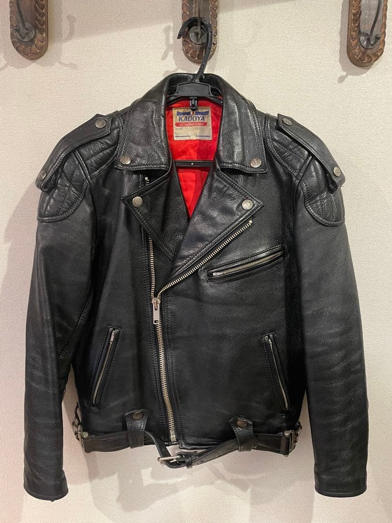 【最終値下げ】KADOYA ダブルライダースジャケット ブラック