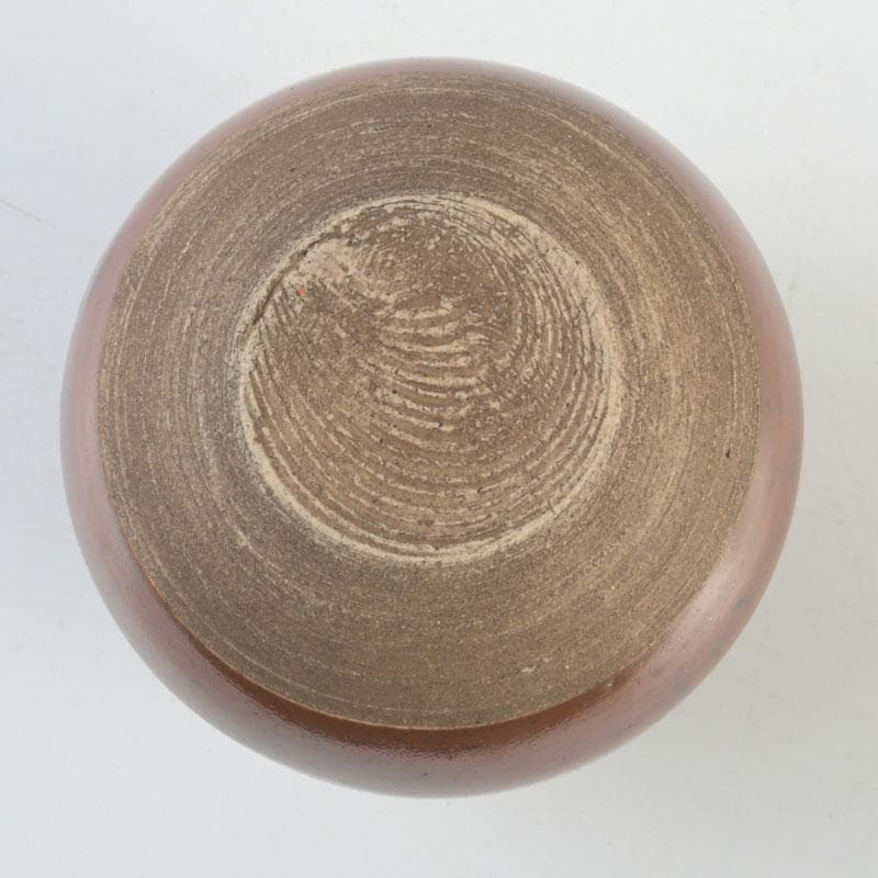 茶道具　瀬戸焼　文琳茶入　仕覆付　共箱　V　9496