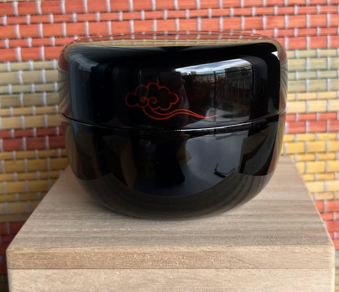 塗師 前端雅峯 夜桜蒔絵大棗 茶道具 共箱