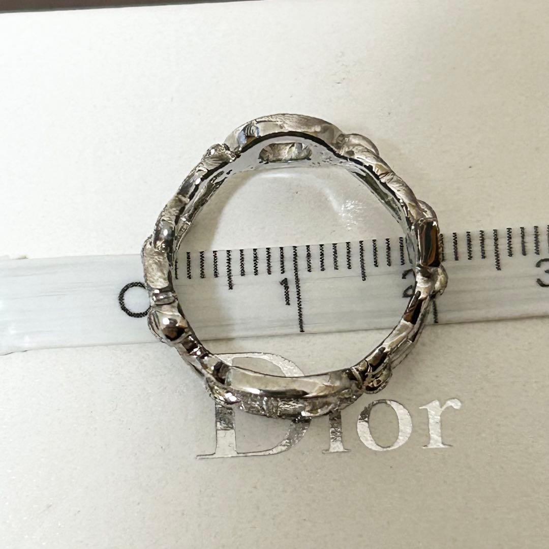 【良品】Christian Dior ディオール ラインストーン リング 指輪
