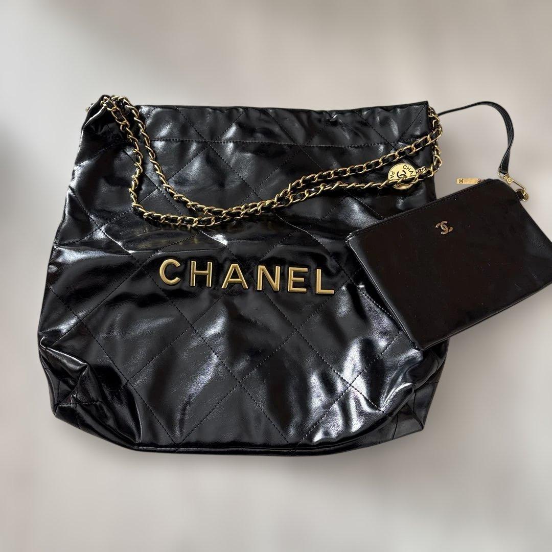 ノベルティCHANEL ブラック ショルダーバッグ