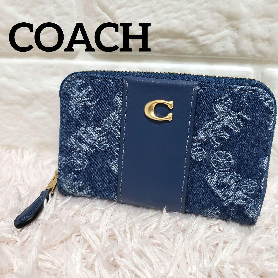 COACH コーチ デニム ホース&キャリッジ馬車 カードケースケース新品