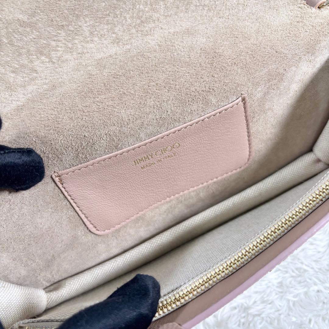 【美品】 ジミーチュウ ショルダーバッグ パーティ チェーン ウォレット ピンク