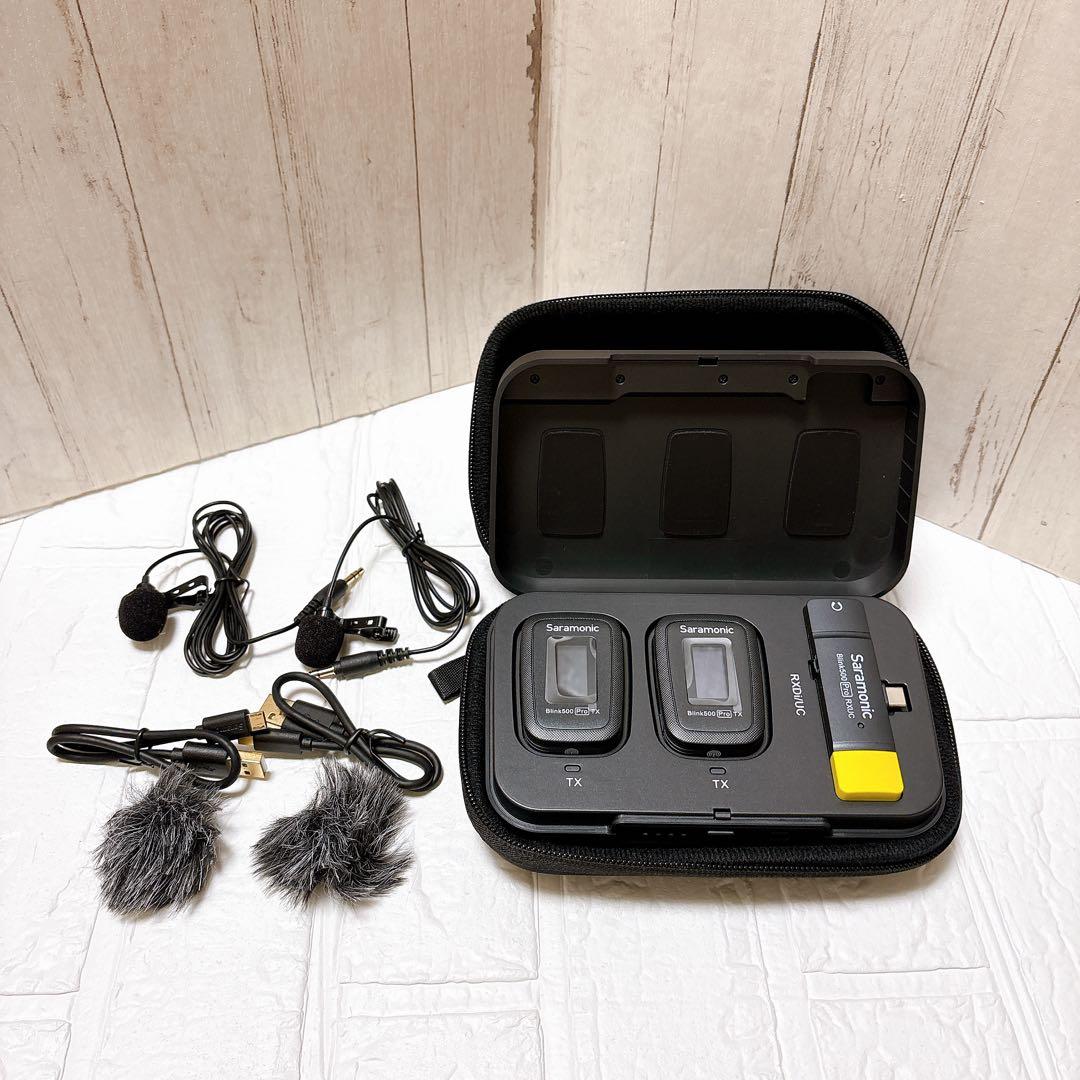 Saramonic ワイヤレスマイク　ピンマイク　取材　自撮り